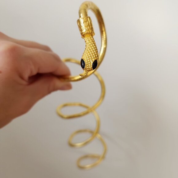 NWT Gold Snake Necklace or Snake Bracelet or Snake Hair Crown Bendable - Picture 4 of 10